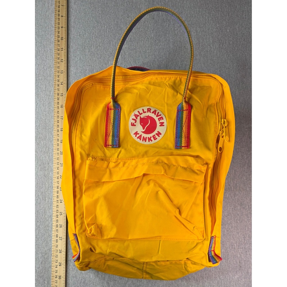 Fjallraven Kanken Rainbow Edition Backpack Yellow Daypack 23605